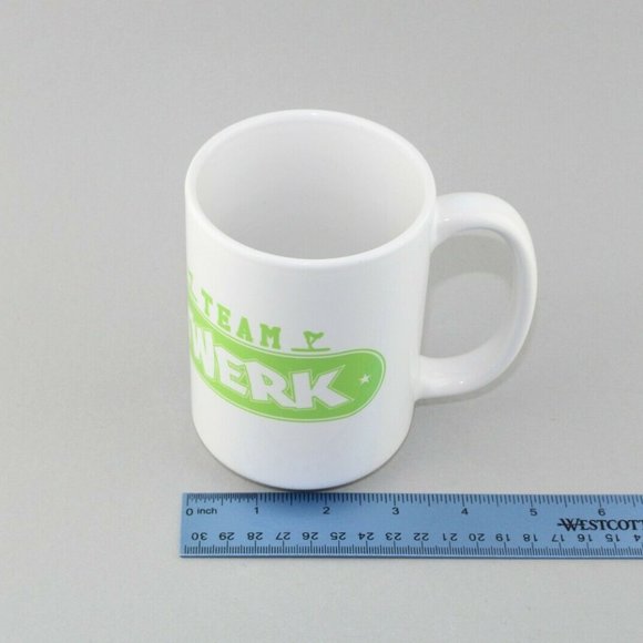 Team Twerk White Green Coffee Tea Cup Mug - Picture 8 of 8
